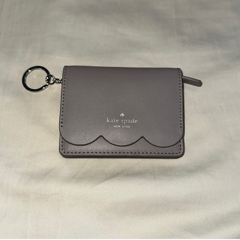 Kate Spade Keychain Wallet, Grey/Navy